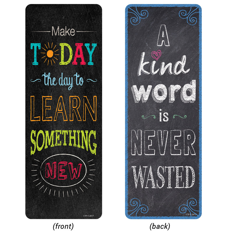 Chalk It Up! Motivational Quotes Bookmarks, Pack of 30