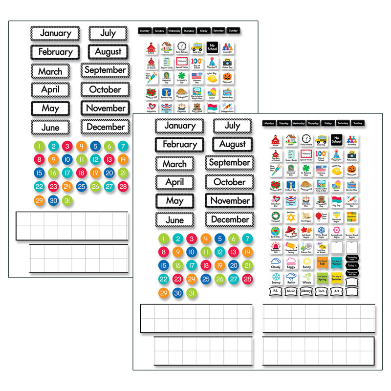 Linear Calendar Bulletin Board Set, 2 Sets