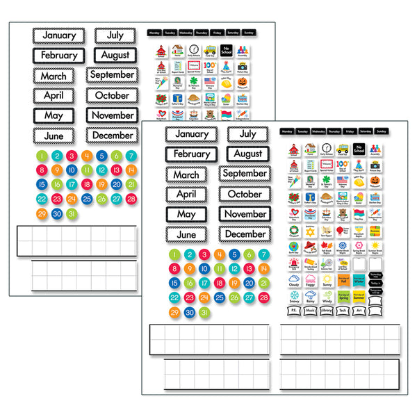 Linear Calendar Bulletin Board Set, 2 Sets