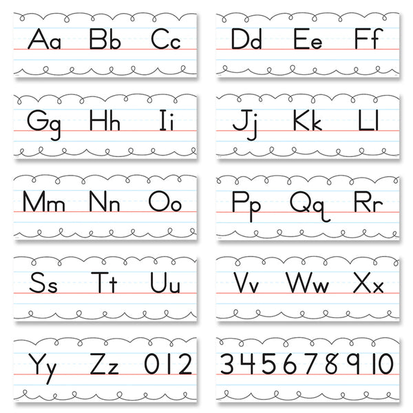 Traditional Manuscript Alphabet Line Bulletin Board Set