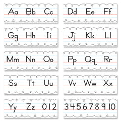 Traditional Manuscript Alphabet Line Bulletin Board Set