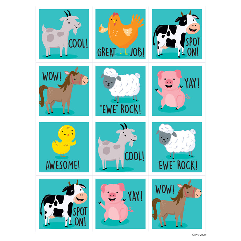 Farm Friends Reward Stickers, Pack of 60