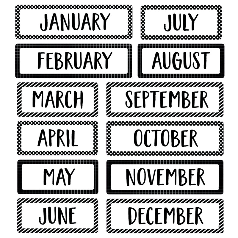 Core Decor Months of the Year Mini Bulletin Board Set