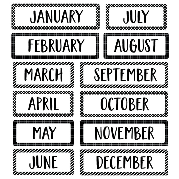 Core Decor Months of the Year Mini Bulletin Board Set