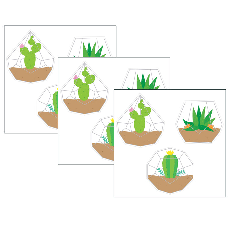 Positively Plants Terrariums 6" Designer Cut-Outs, 36 Per Pack, 3 Packs