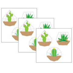 Positively Plants Terrariums 6" Designer Cut-Outs, 36 Per Pack, 3 Packs