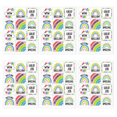 Rainbow Doodles Reward Stickers, 60 Per Pack, 6 Packs