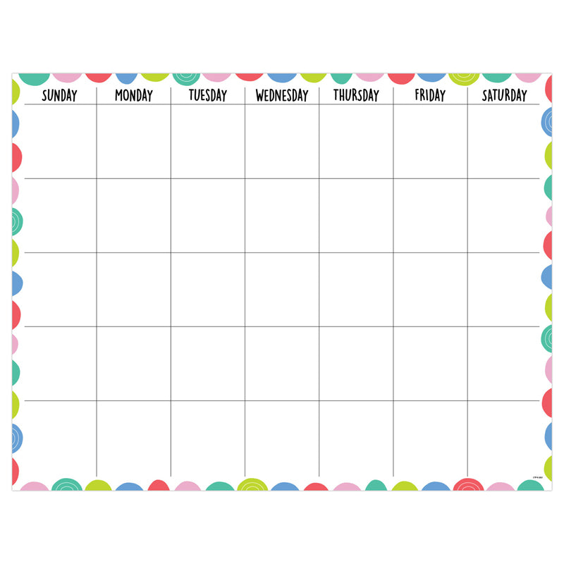 Rainbow Doodles Calendar Chart