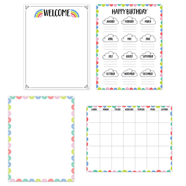 Rainbow Doodles Classroom Essentials 4-Chart Pack