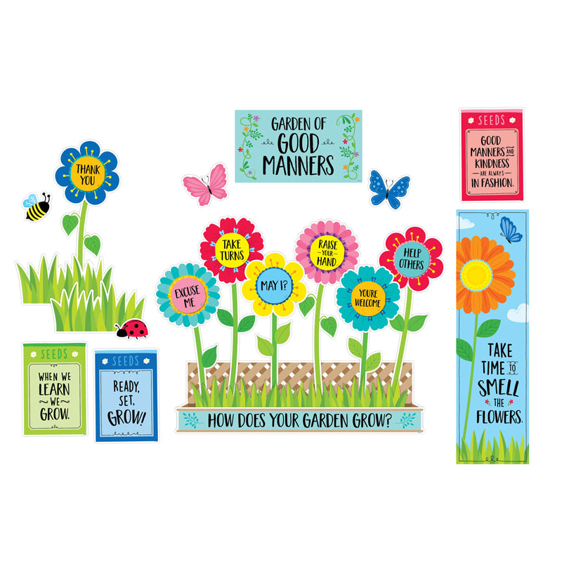 Garden of Good Manners Mini Bulletin Board Set