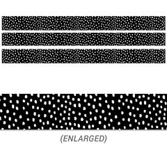 Messy Dots on Black Border, 48 Feet Per Pack, 3 Packs