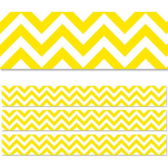 Yellow Chevron EZ Border, 48 Feet, 3 Packs