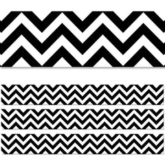 Black Chevron EZ Border, 48 Feet, 3 Packs