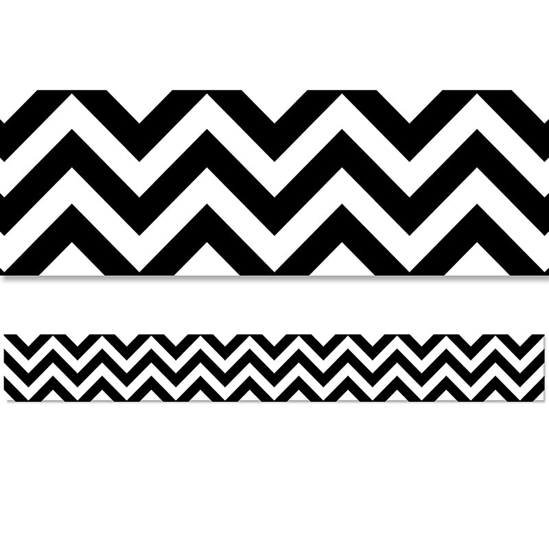 Black Chevron EZ Border, 48 Feet