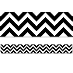 Black Chevron EZ Border, 48 Feet