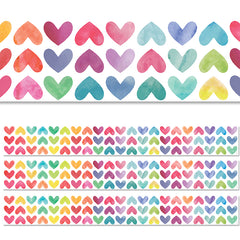 Colorful Hearts EZ Border, 48 Feet, 3 Packs