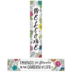 Bright Blooms Double-Sided Welcome Banner, 39" x 8"