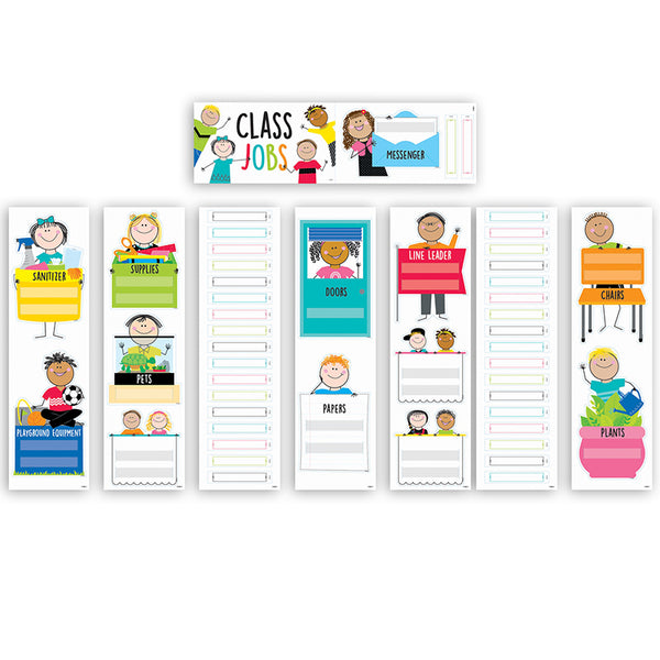 Stick Kids Class Jobs Mini Bulletin Board Set