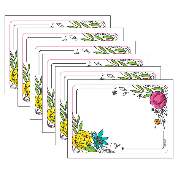 Bright Blooms Doodly Blooms Labels, 36 Per Pack, 6 Packs