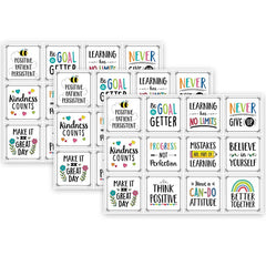 Positive Mindset 10" Designer Cut-Outs, 12 Per Pack, 3 Packs