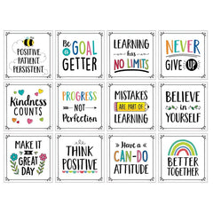 Positive Mindset 10" Designer Cut-Outs, Pack of 12