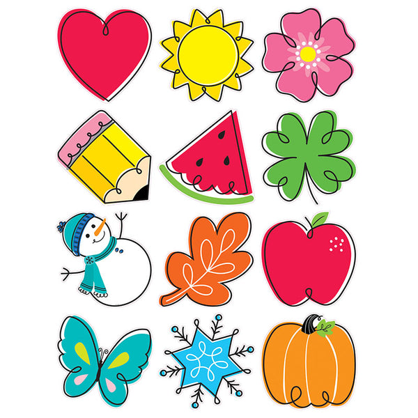 Seasonal Accents 10" Designer Cut-Outs, Pack of 12