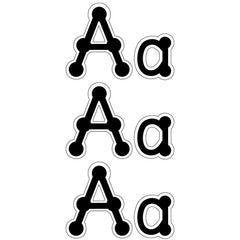 Black Dot-to-Dot 4" Uppercase Letters, 98 Per Pack, 3 Packs