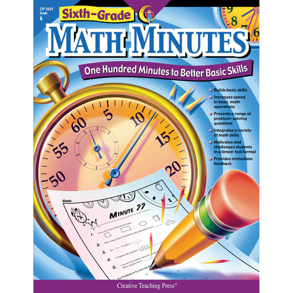 Math Minutes Book, Grade 6