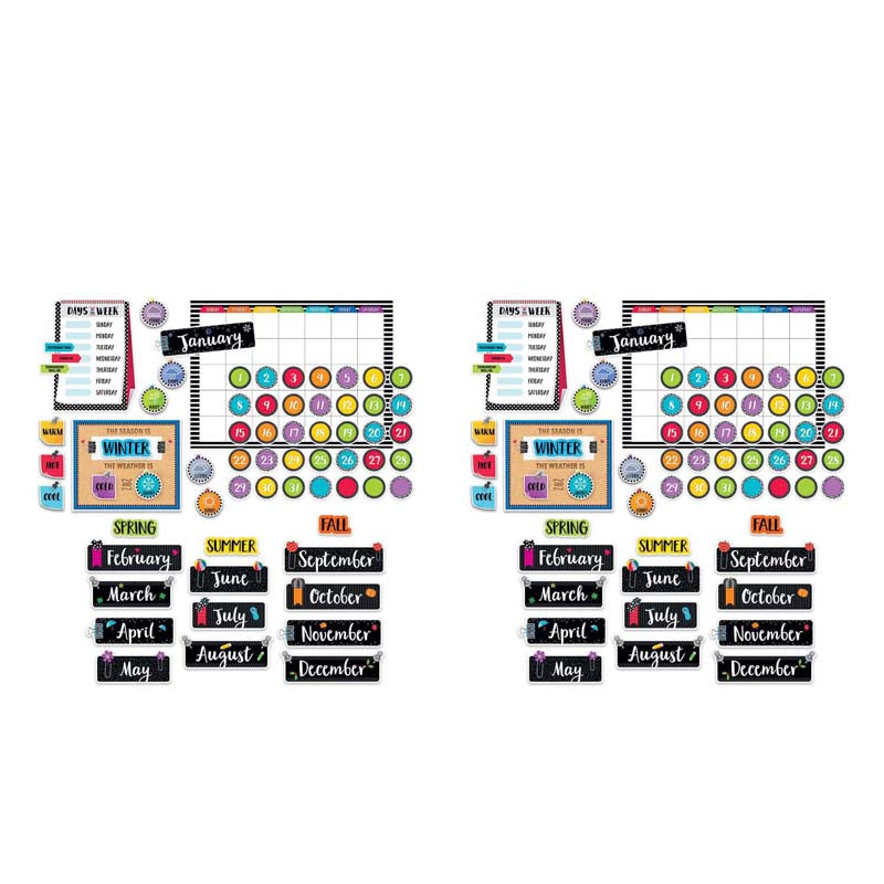 Bold & Bright Calendar Bulletin Board Set, 2 Sets