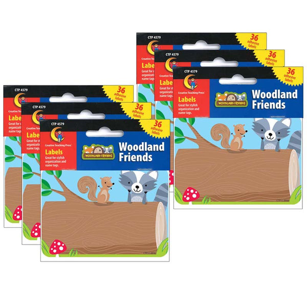 Woodland Friends Name Tag Labels, 36 Per Pack, 6 Packs