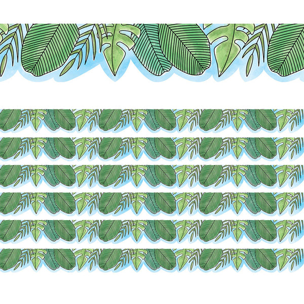 Safari Friends Jumbo Leaves Border, 35 Feet Per Pack, 6 Packs