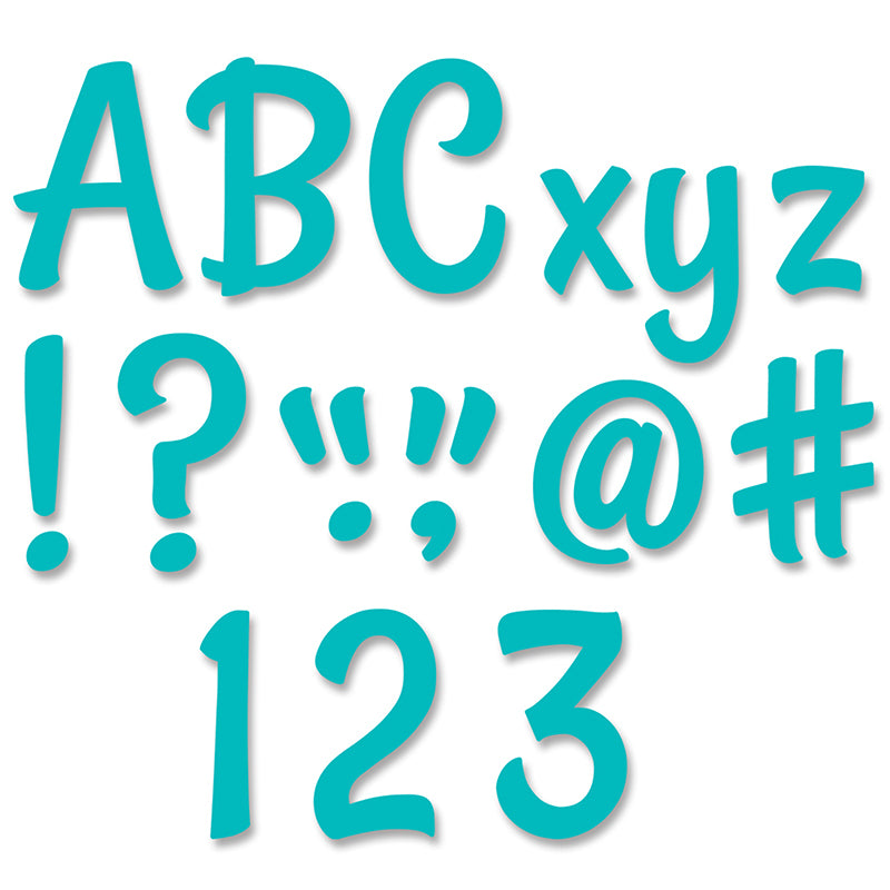 Stylish Turquoise 4" Designer Letters, 235/Pack