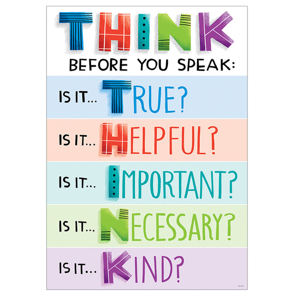 Think before you speak Inspire U Poster