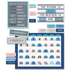 Calm & Cool Calendar Bulletin Board Set, 67 Pieces