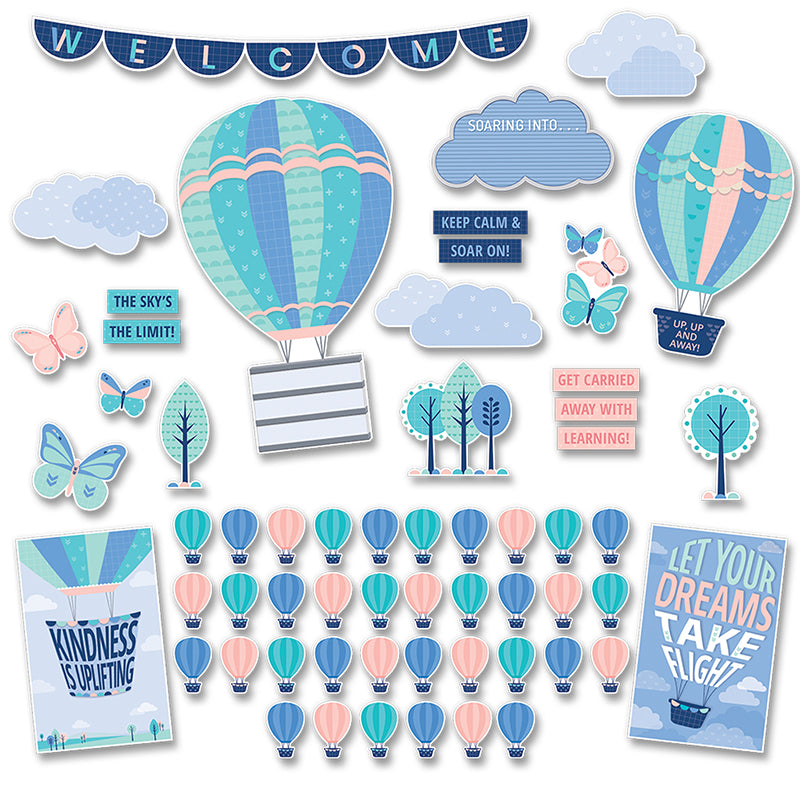 Calm & Cool Soaring High Bulletin Board Set, 57 Pieces