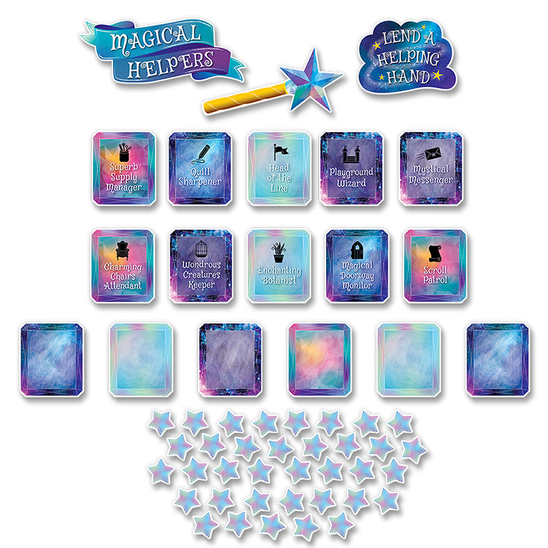 Mystical Magical Class Jobs Mini Bulletin Board Set, 59 Pieces