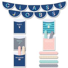 Calm & Cool Class Jobs Mini Bulletin Board Set, 51 Pieces