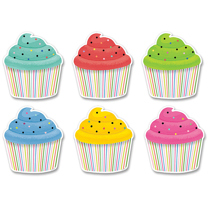 Cupcakes 6" Designer Cut-Outs, 36/Pack