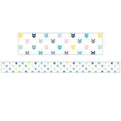 Calm & Cool Colorful Mini Chevrons Border, 35 Feet