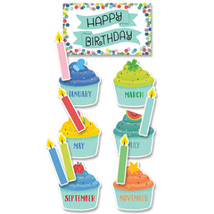 Color Pop Birthday Mini Bulletin Board Set, 53 Pieces