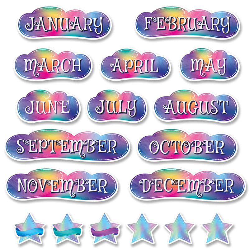 Mystical Magical Months of the Year Mini Bulletin Board Set, 18 Pieces