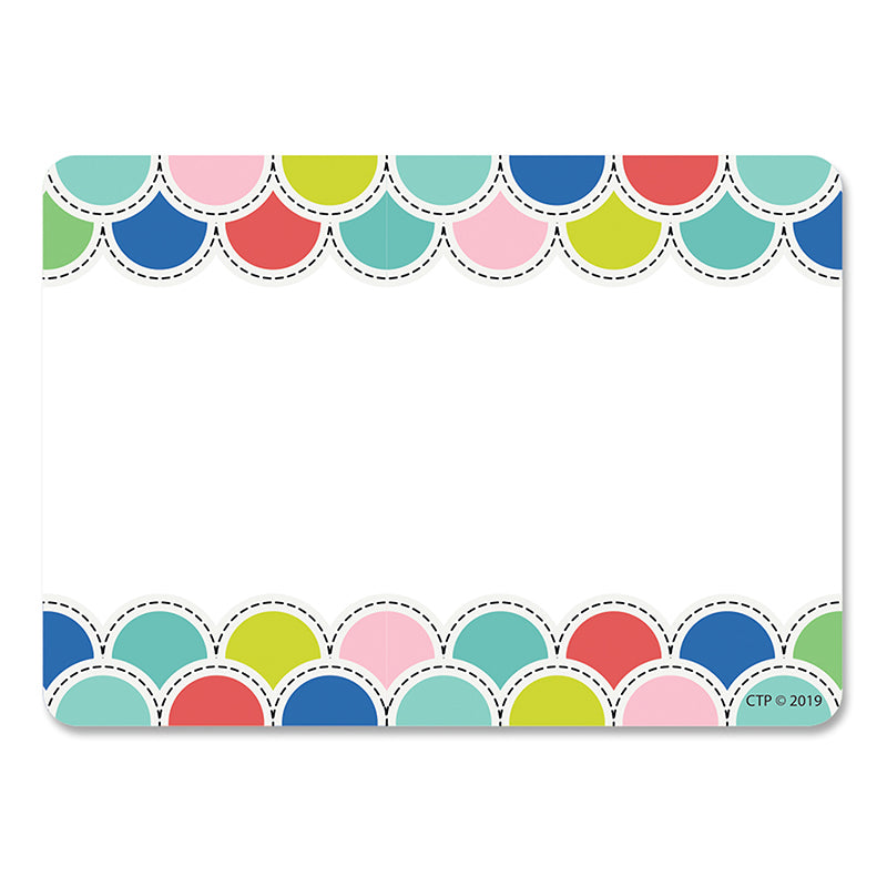 Poppin' Scallops Name Tag Labels, 36/Pack