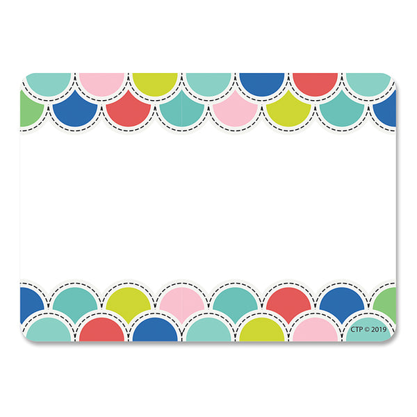 Poppin' Scallops Name Tag Labels, 36/Pack