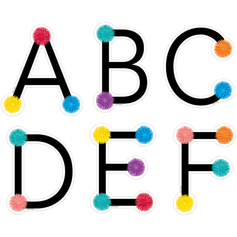 Pom Uppercase Letters, 5", 124 Pieces