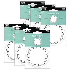 Loop-de-Loop 3" Designer Cut-Outs, 36 Per Pack, 6 Packs