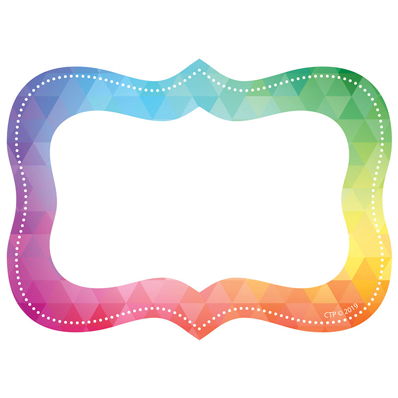 Rainbow Mosaic Labels, Pack of 36