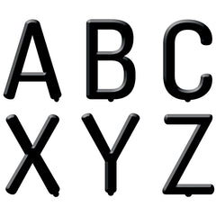 Black Letter Board 2" Uppercase Letter Stickers, 78 Pieces