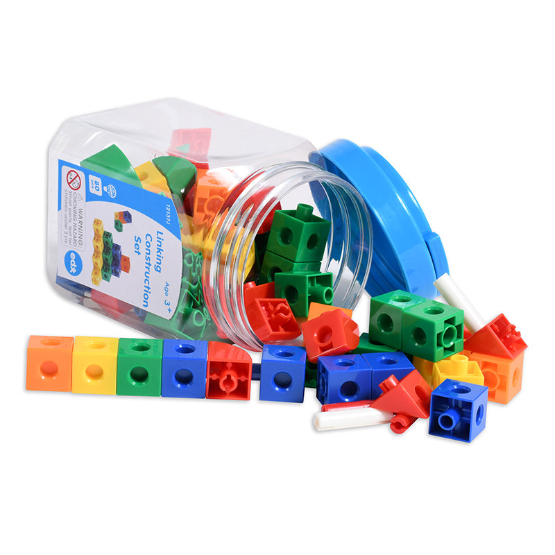 Construction Linking Cubes - Mini Jar - Set of 80