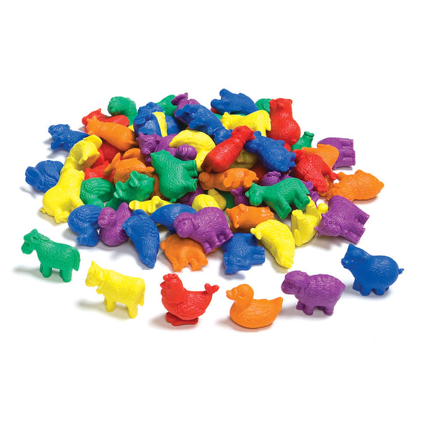 Farm Animals Counters - Set of 72