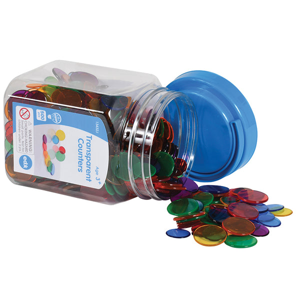 Transparent Counters - Mini Jar - Set of 500